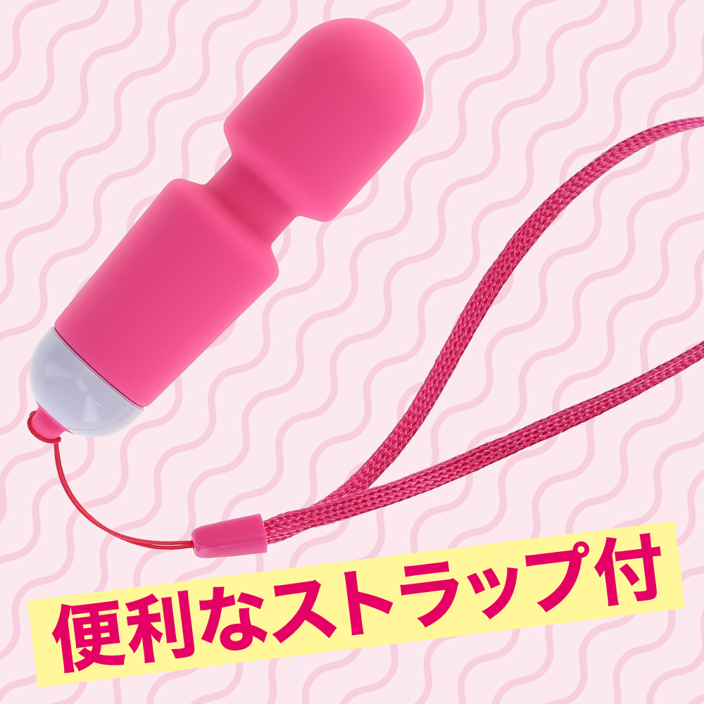 例のデンマポケット(ピンク)の本体とストラップ