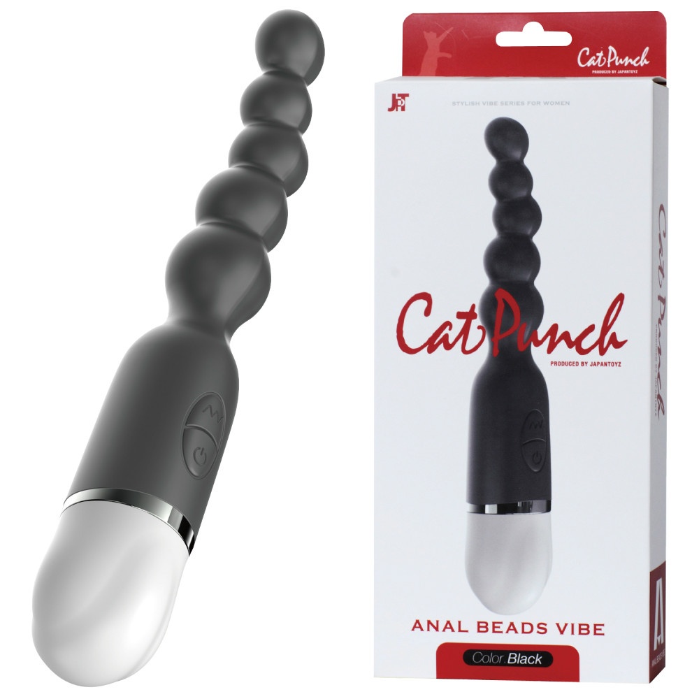 Cat Punch A ANAL BEADS VIBE BLACK