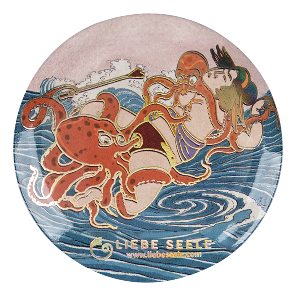 浮世絵マグネット栓抜き 蛸と戯れる華
