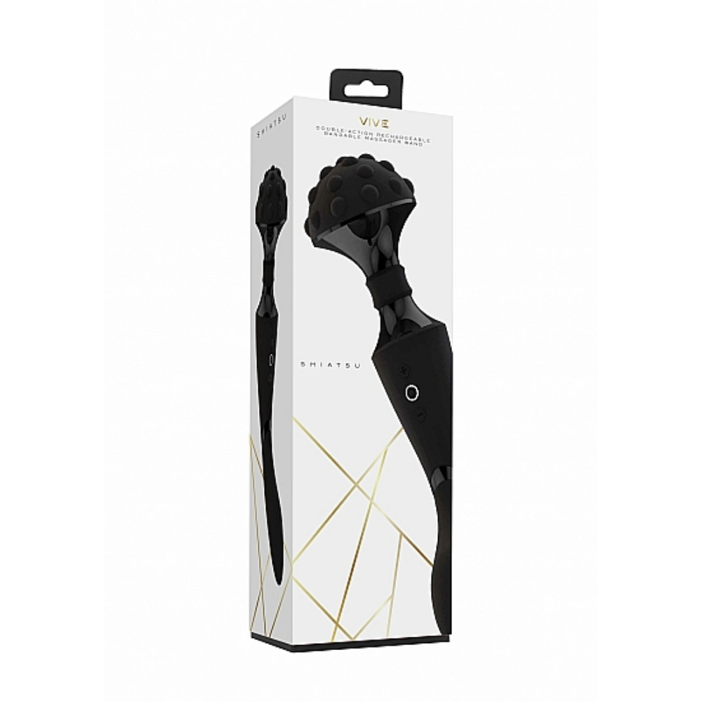 Shiatsu【シアツ】 Bendable Massager Wand Black