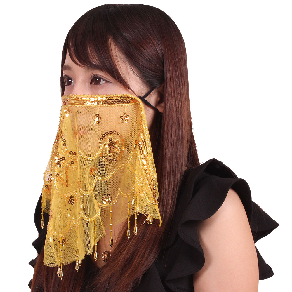 ナイトマスクフェイスベール　イエロー