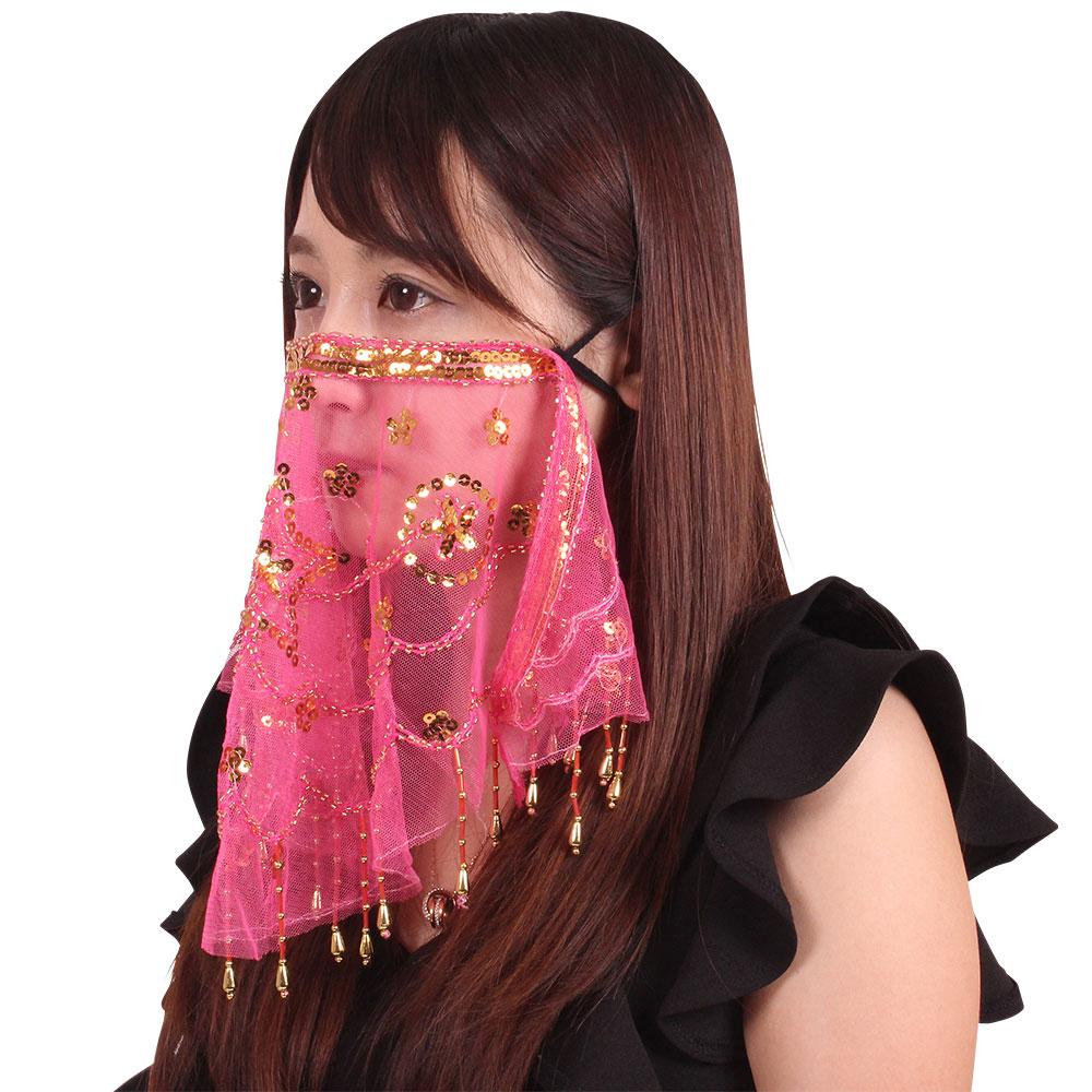 ナイトマスクフェイスベール　ピンク