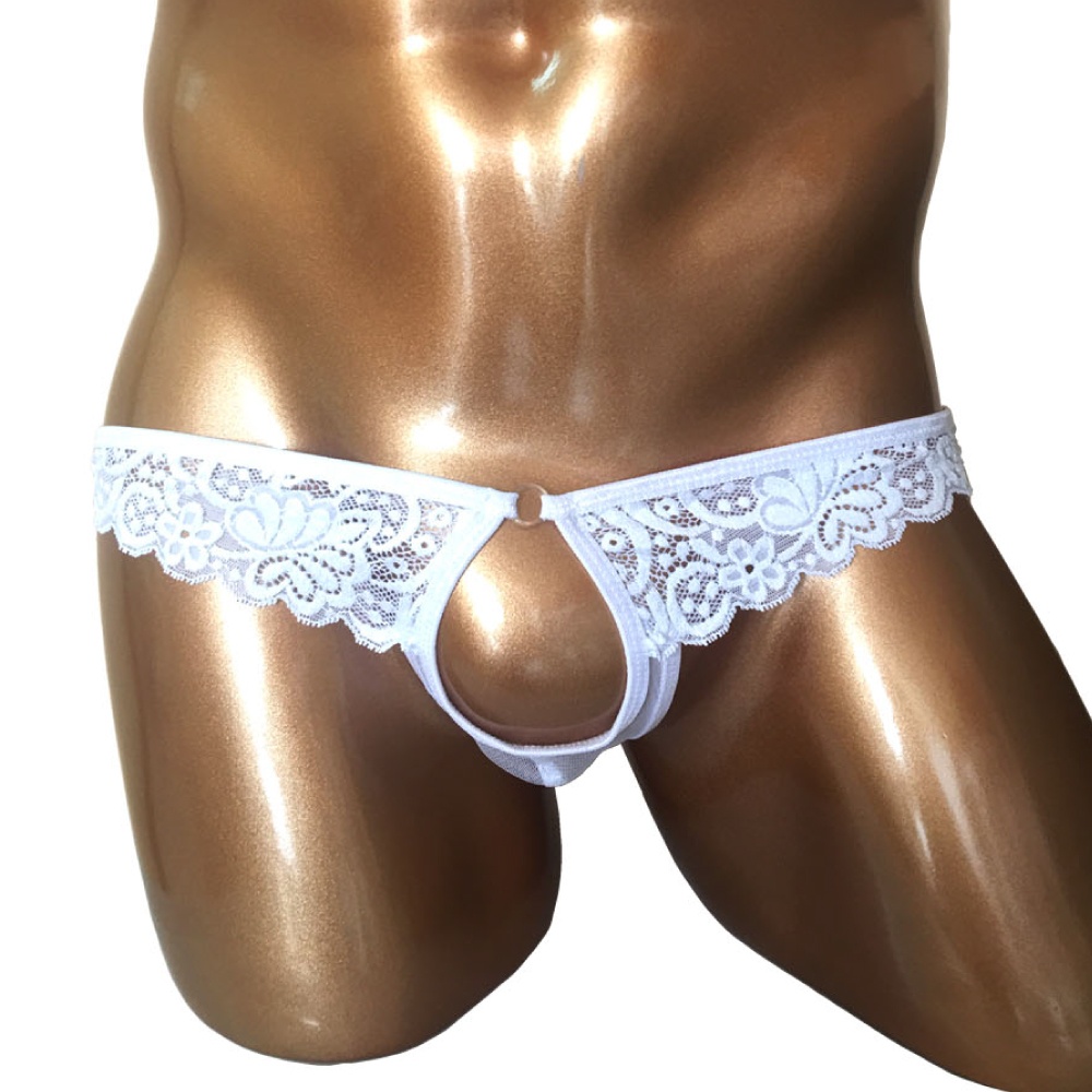 BadDaddy 竿出しホールレースショーツ ホワイト