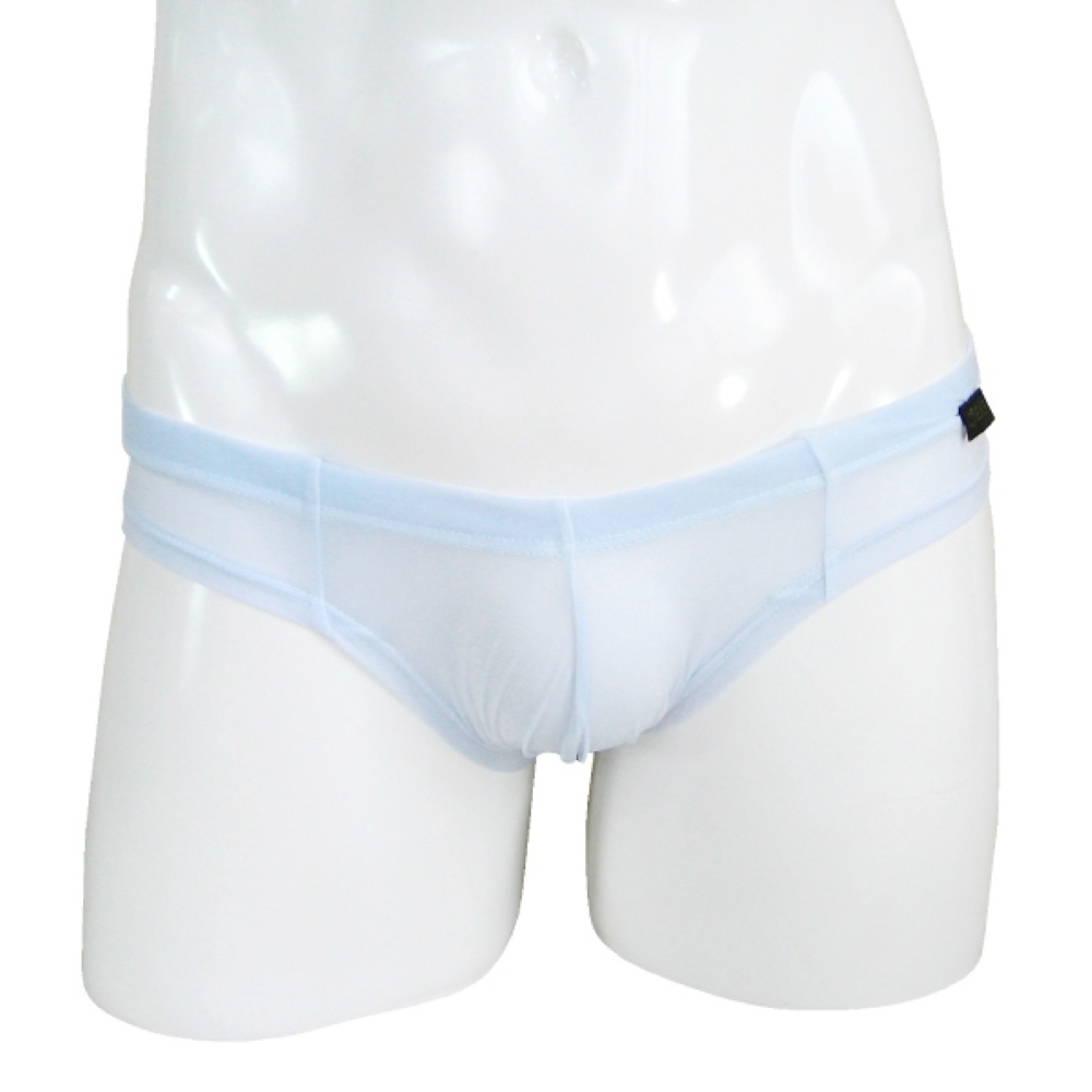 ミラコスモ　メンズもっこりハーフバック　L サックス