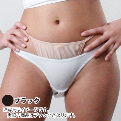 UNISEX　ディルド固定シリコンリング付前開きフルバック　ブラック