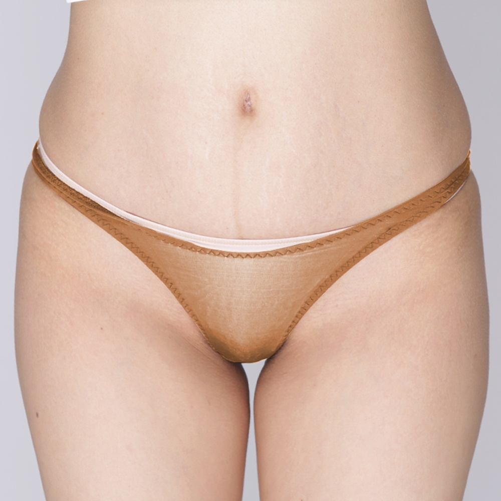 極薄ストレッチハイレグハーフバック ベージュ