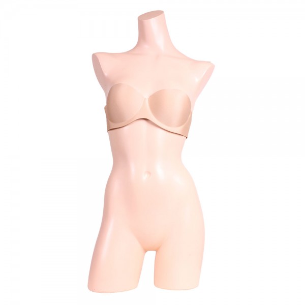 透明バックストラップ付きブラジャー ベージュ