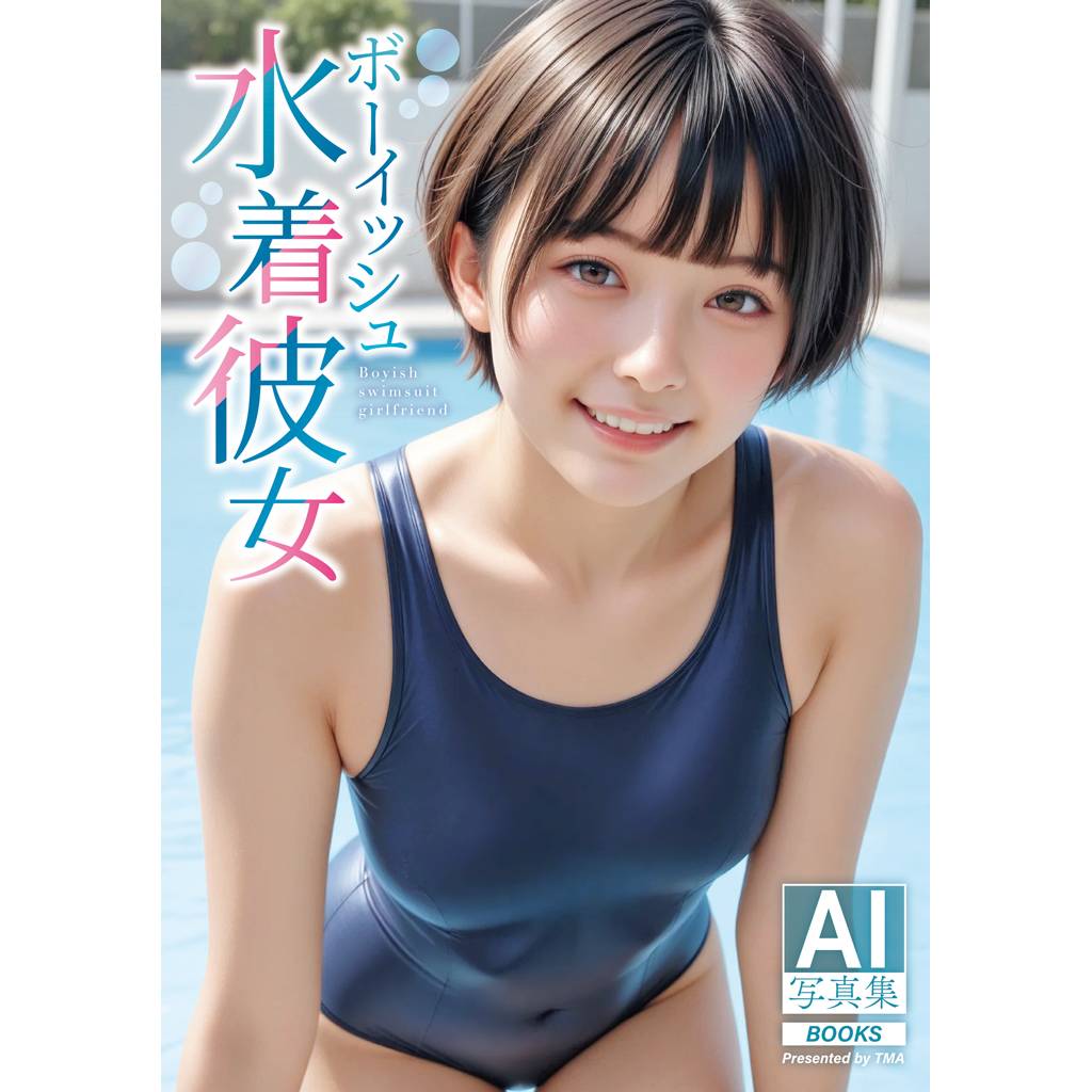 AI写真集 ボーイッシュ水着彼女