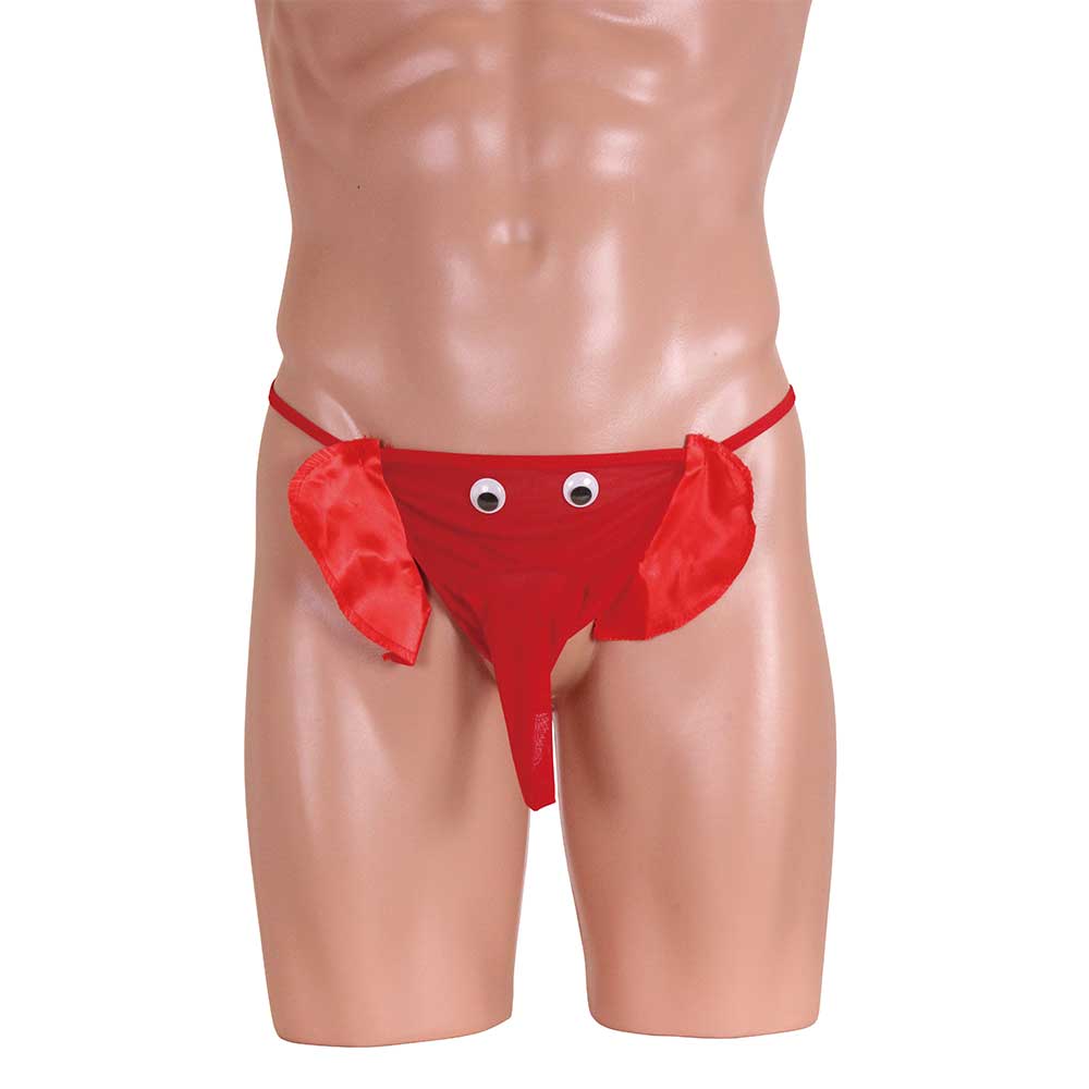 黒目が動くぞうパンツ　レッド