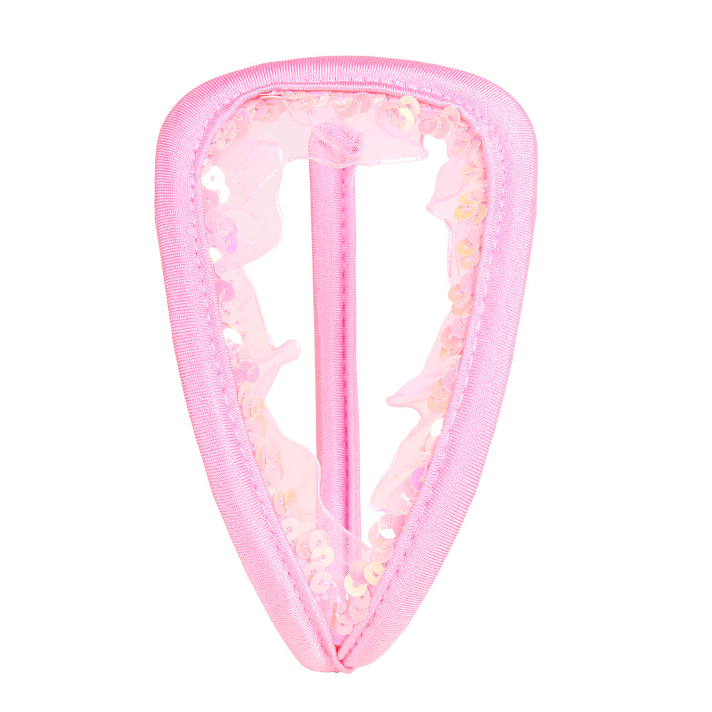 ラメで華やかに彩るオープンＣスト　ピンク