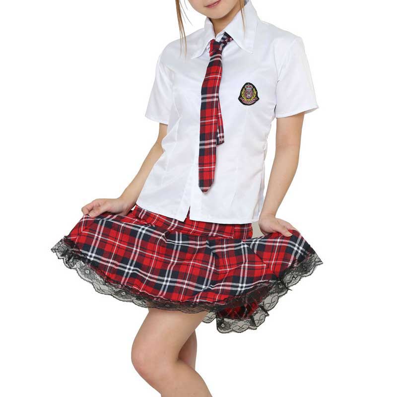 chu-U-chu Costume Collection ミニスカスクールガール(G-004)赤チェック