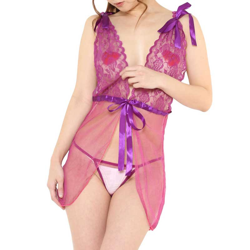 chu-U-chu Lingerie Collection ラブリーベビードール（L-037）パープル