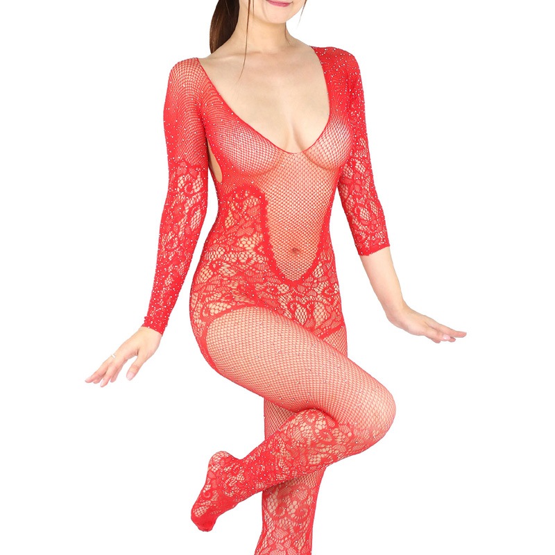 chu-U-chu Lingerie Collection グラマラスボディストッキング（G-033）レッド