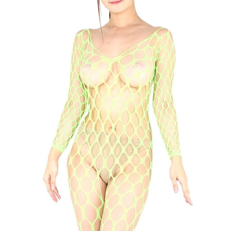 chu-U-chu Lingerie Collection フィッシュネットボディストッキング（FBS-003）イエローグリーン