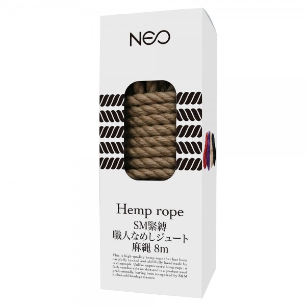 NEO　SM緊縛　職人なめしジュート麻縄　ナチュラル　8m