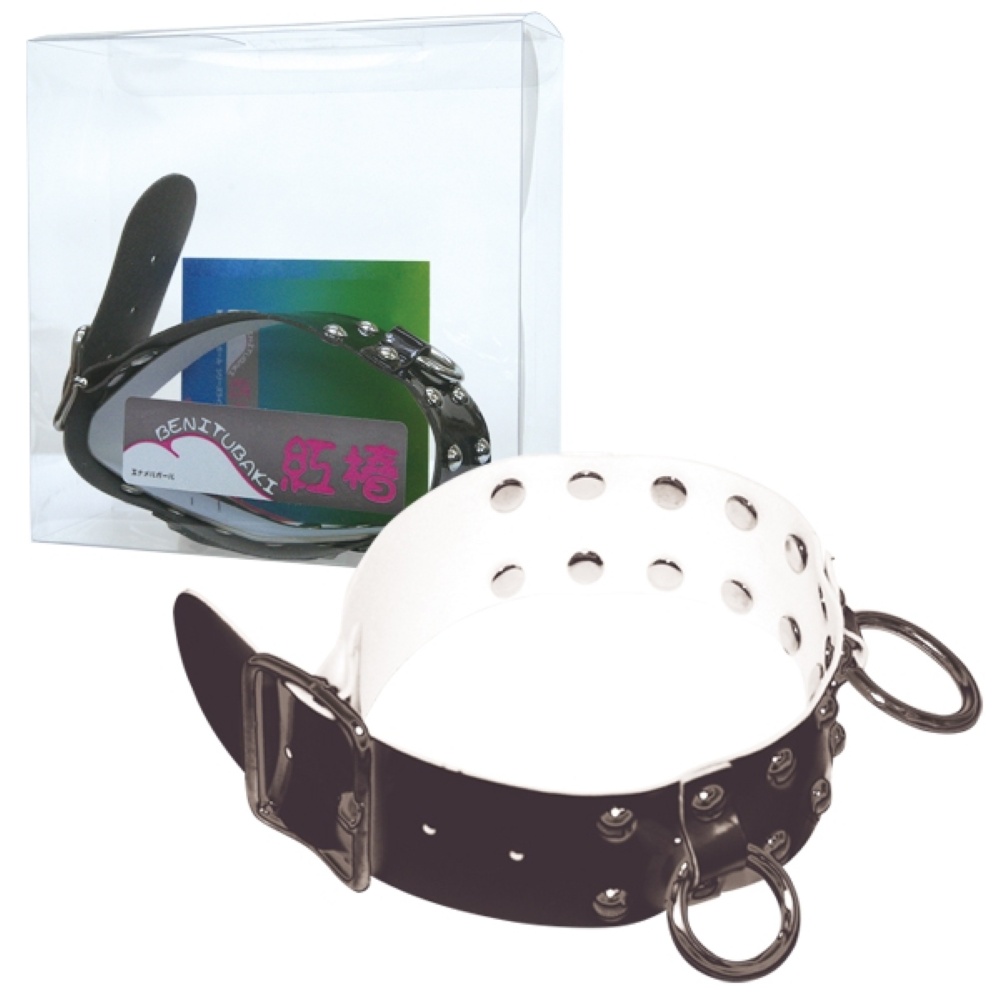 紅椿エナメルガール　首輪（大） ブラック