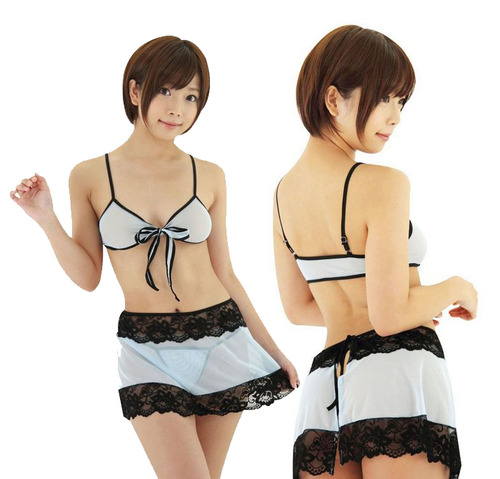 ※廃盤　瑠璃色ブラ&ミニスカート&ショーツ