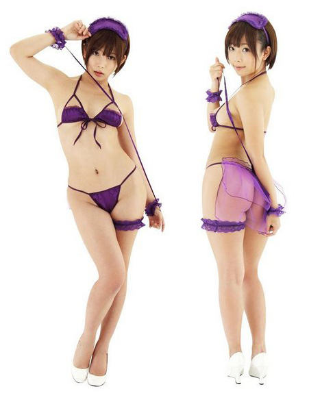 パープルスレイブブラ&ショーツ