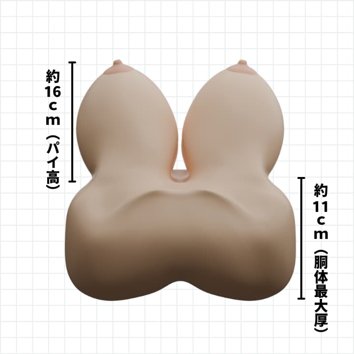 複乳おっぱいの予定されるサイズ表記