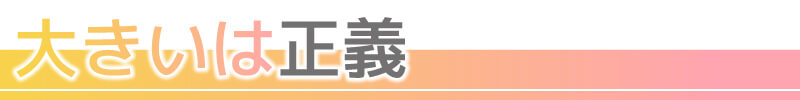 大きいは正義
