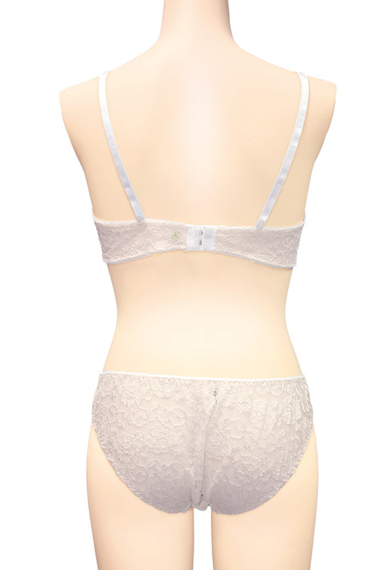 セレブリティ 総レースノーパッドブラ&ショーツ おとこの娘用3L